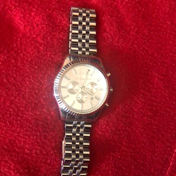 michael kors red watch mens